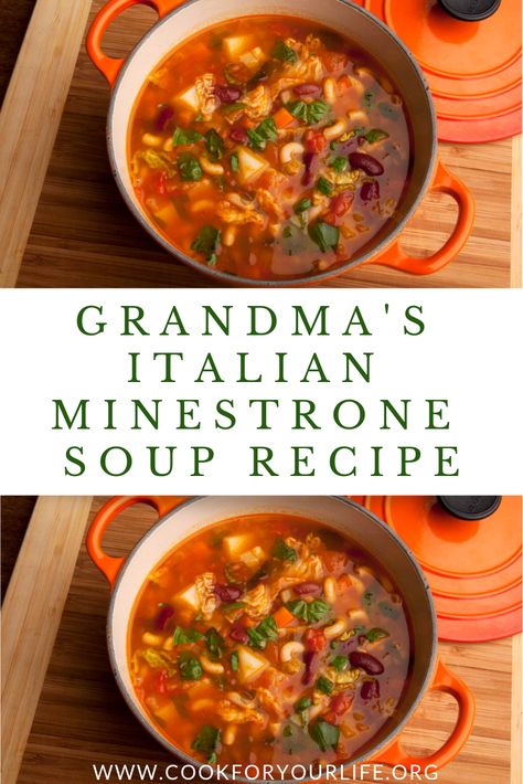 Martha Stewart Minestrone Soup, Minestrone Soup Recipe Italian Giada, Greek Minestrone Soup, Ministone Soup Recipes, Pasta House Minestrone Soup Recipe, Minestrone Soup Recipe Authentic, Minestrone Soup For Canning, Carrabas Minestrone Soup, Minasteoni Soup Olive Garden