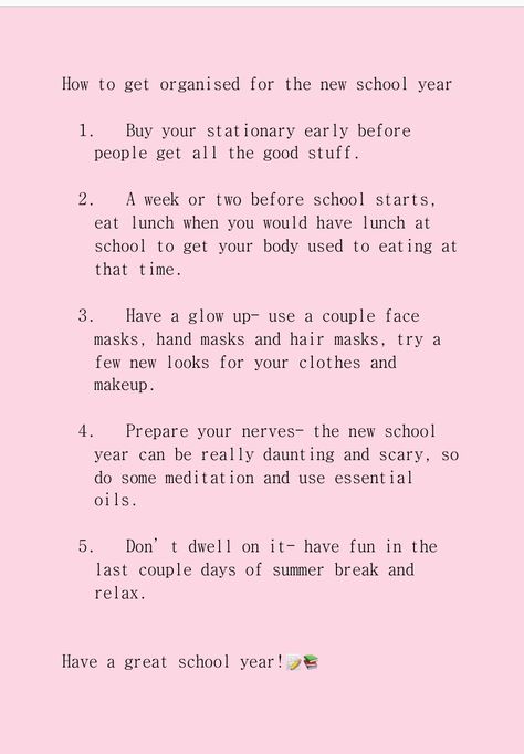 How to prepare for the new school year 📚📝🧡 Goals For This School Year, How To Get Through School, How To Prepare For School, Romanticising Study, Study Advice, Academic Comeback, Routine School, Study Girl, Morning Routine School