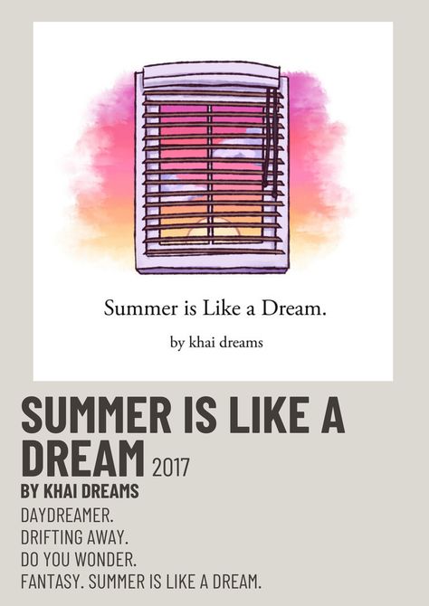 Khai Dreams, Music Polaroid, Alt Music, Minimalist Polaroid Poster, Minimalist Music, Album Posters, Cover Aesthetic, Polaroid Posters, Vintage Music Posters