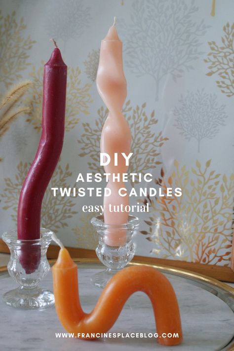 Bendy Candles, Idea Craft, Twisted Candles, Candle Tutorial, Seashell Candles, Long Candles, Candles Diy, Diy Aesthetic, Shell Candles