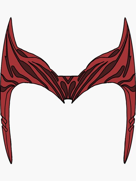 Scarlet Witch Headpiece Drawing, Scarlet Witch Crown Png, Wanda Crown Drawing, Scarlet Witch Design, Scarlet Witch Crown Drawing, Scarlet Witch Nail Art, Wanda's Crown, Scarlet Witch Painting, Wanda Maximoff Crown