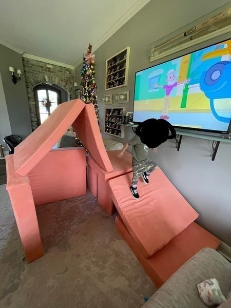 1 Nugget Couch Ideas, Play Sofa, Kids Forts, Play Couch, Kids Couch, Farm Baby Shower, Bouncy House, Toddler Playroom, Kids Sofa