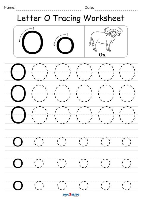 Free Printable Letter O Tracing Worksheets Letter O Math Preschool, Letter O Tracing Worksheets, Letter Oo Worksheets, Letter O Words, Letter O Dot Worksheet, Grade Book Template, Free Printable Letters, Grade Book, Letter O