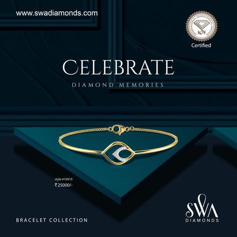 Let your inner radiance compete with the shining and lively tone of this precious diamond bracelet. Ready to glow? #swadiamonds #bracelets #fashioninsta #ondemand #indianjewellery #sales #diamondjewellery #styling #beauty #minimal #classy Swa Diamonds, Jewelry Content, Jewellery Advertising, Finger Henna Designs, Instagram Design Creative, Finger Henna, Creative Poster, Creative Poster Design, Jewellery Ideas