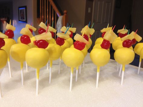 Cake pops | pineapple upside down Upside Down Cake Pops, Pineapple Cake Pops, Babycakes Cake Pop Maker, Fun Cake Pops, Cake Pops Recipe, Cake Pop Maker, Bakery Food, Cake Pop Recipe, Frozen Chocolate