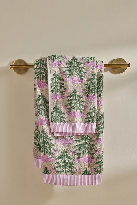 Eudora Towel Collection | AnthroLiving Periwinkle Flowers, Striped Bath Towels, Bathroom Oasis, Wood Arch, Turkish Cotton Towels, Unique Bathroom, Pink Fits, Towel Collection, Blue Fits