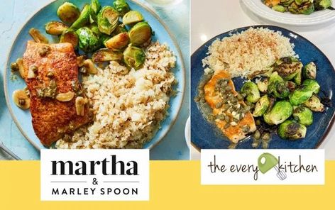 A Dietitian Reviews Martha and Marley Spoon | theeverykitchen.com Marley Spoon Recipes, Marley Spoon, Butter Salmon, Recipe Paper, Salmon Filet, Group Meals, Food Allergies, Salmon Recipes, Kitchen Recipes