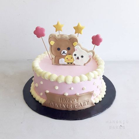 Rillakuma Cake Korilakkuma Birthday Cake, Rilakkuma Party Theme, Rilakkuma Cake, Cake Images, Rilakkuma, Cake Ideas, Cake Designs, Birthday Ideas, Kids Birthday