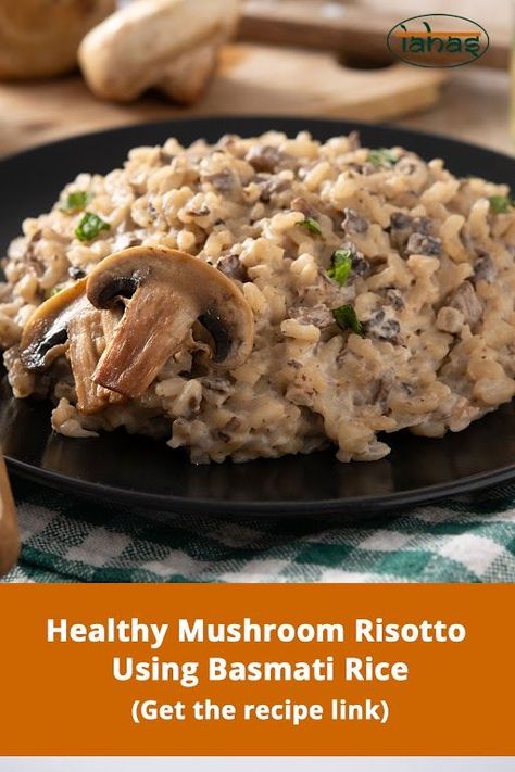 Basmati Rice Dishes, Rice Dishes Recipes, Basmati Rice Recipes, Risotto Dishes, Mushroom Risotto Recipes, Mushroom Rice, Ayurvedic Recipes, Risotto Recipe, Arborio Rice