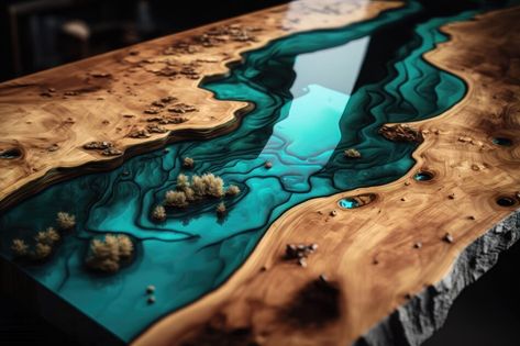 epoxy resin on wood Seni Resin, How To Waterproof Wood, Vinyl Tablecloth, Resin Uses, Wood Surface, Wood Planks, Wood Glue, Epoxy Resin, Wood Floors