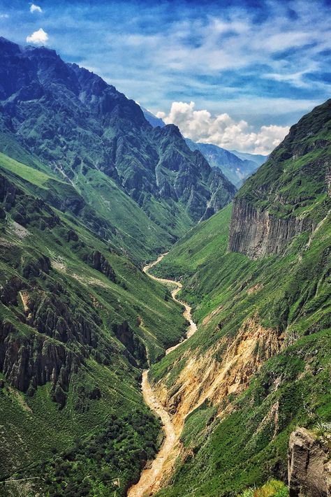 Colca Canyon in Peru. Second deepest canyon in the world. Colca Canyon Peru, Peru Honeymoon, Peru Nature, Peru Landscape, Backpacking Peru, Peru Vacation, Hiking Peru, Colca Canyon, Peru Beaches