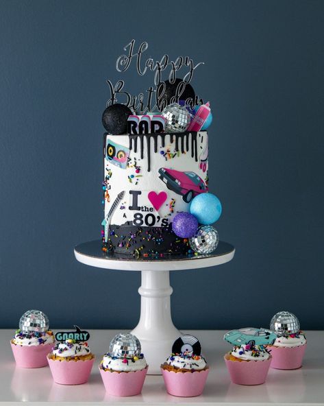 80s Cake Ideas, 80s Birthday Cake, 80s Cake, 80s Birthday, 80s Party, Dia De Muertos, Cake Ideas, Birthday Parties, Birthday Cake