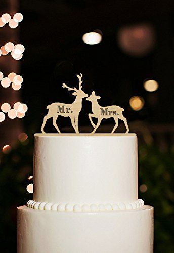 2 Deers with Mr and Mrs Wedding Cake Toppers Personalized Rustic Wood Keepsake Cake Toppers¡­ Kaishihui https://www.amazon.ca/dp/B016OE75FI/ref=cm_sw_r_pi_dp_APw7wb1EDDY3N Country Cake Toppers, Mr And Mrs Wedding Cake, Deer Cake, Deer Cakes, Mr Mrs Cake Toppers, Rustic Wedding Cake Toppers, Wedding Decorations On A Budget, Buck And Doe, Rustic Cake Toppers