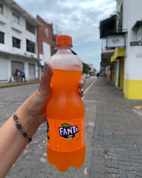 #fanta Fanta Aesthetic, Juicy Food, Fanta Orange, Food Aesthetics, Big Bottle, Girly Bags, Soft Drinks, Insta Photo Ideas, Insta Photo