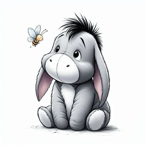 Eeyore Cartoon, Classic Eeyore, Eeyore Images, Baby Eeyore, White Background Cartoon, Eeyore Pictures, Winnie The Pooh And Tigger, Winnie The Pooh Drawing, Disney Characters Wallpaper