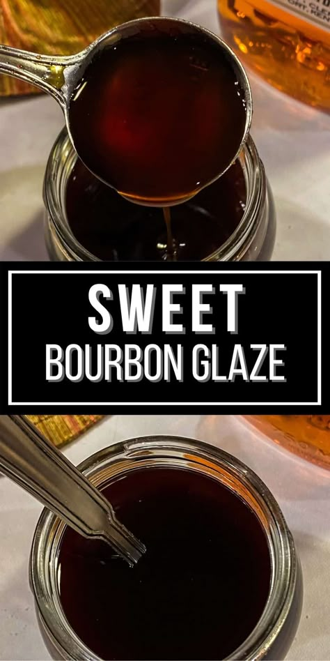 This Bourbon Glaze recipe is sweet, peppery and packed with flavor. If you are looking for something to make your tastebuds sing, look no further because this sauce will make everything better. Burbon Chicken Recipe Grilled, Bourbon Teriyaki Sauce, Homemade Bourbon Sauce, Bourbon Glazed Pork Tenderloin, Burbon Chicken Sauce, Honey Bourbon Sauce, Sweet Bourbon Sauce, Bourbon Glaze For Salmon, Bourbon Sauce For Salmon