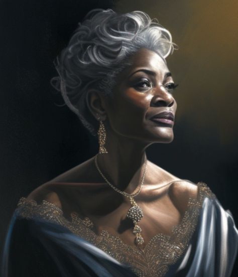 Older Woman Art, Female Wizard, Walburga Black, Queen Art, Black Characters, African American Art, Fantasy Inspiration, Black Women Art, Character Portraits