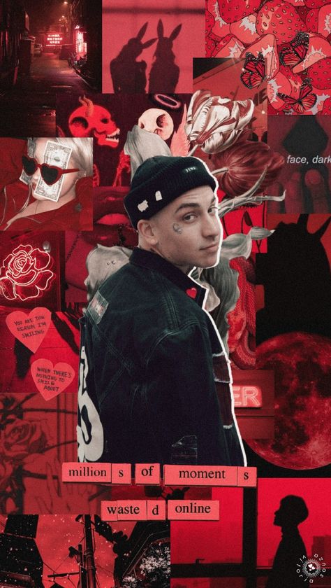 Blackbear Wallpaper Lockscreen Red Blackbear Wallpapers Singer, Blackbear Aesthetic Wallpaper, Blackbear Wallpapers, Blackbear Aesthetic, Blackbear Singer, Downfalls High, Rappers Aesthetic, 90s Rappers Aesthetic, 90s Rappers