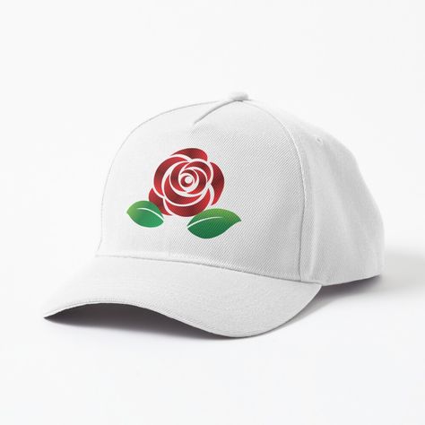 Rose Cap, Rose Beautiful, A Cap, Caps For Sale, Red Rose, Red Roses, Beautiful Design, Baseball Hats, Hats