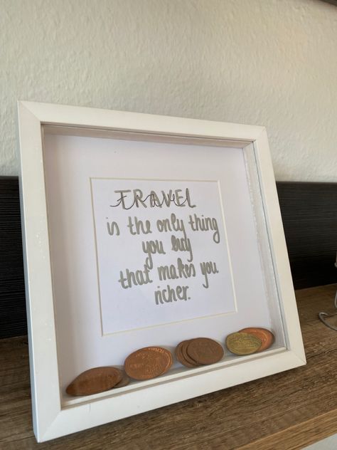 Pressed Penny Display Ideas, Pressed Pennies Display, Pressed Penny Display, Penny Display, Pressed Pennies, Todo List, Moving Tips, Display Ideas, Travel Quotes