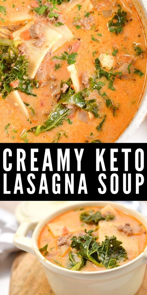 Keto Lasagna Soup Recipes, Creamy Keto Soup Recipes, Low Calorie Lasagna, Keto Lasagna Soup, Palmini Noodles, Red Recipes, Stylish Cravings, Keto Favorites, Soup Keto