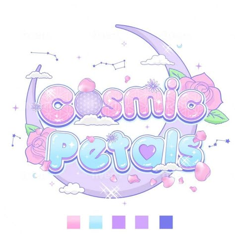 Vtuber Logo Design, Kawaii Logo Design, Logo Business Design, Streamer Logo, Kawaii Logo, Vtuber Logo, Alfabet Font, Watermark Ideas, Logo Design Agency