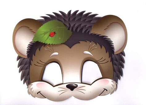 hedgehog mask template to print Hedgehog Mask, Hedgehog Print, Mask Template, Kids Mask, Woodland Forest, Printable Crafts, White Fox, Forest Animals, Free Kids