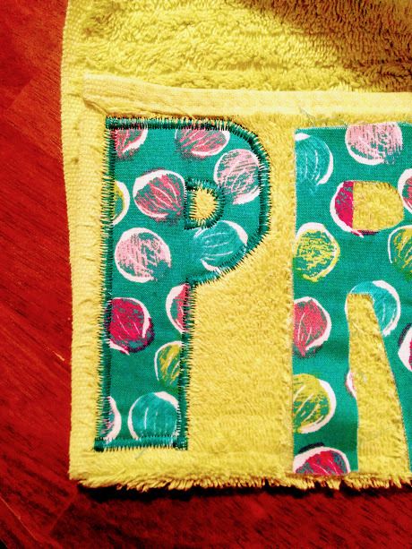 Applique Towels, Folded Up, Beach Towels, Beach Towel, Towels, The Top, Cut Out