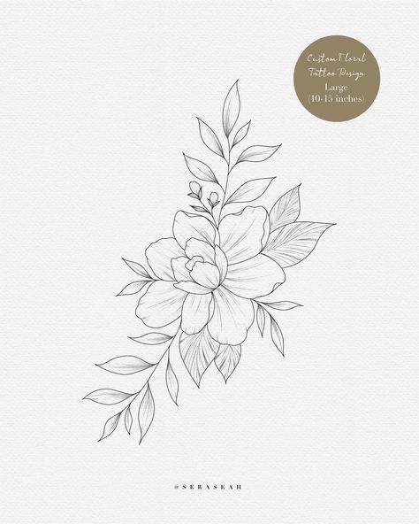 Fineline Floral Tattoo, Shoulder Piece Tattoo, Tattoo Design Flower, Birth Flower Tattoos, Floral Tattoo Design, Side Tattoos, Reference Pictures, Flower Tattoo Designs, Tattoo Placement