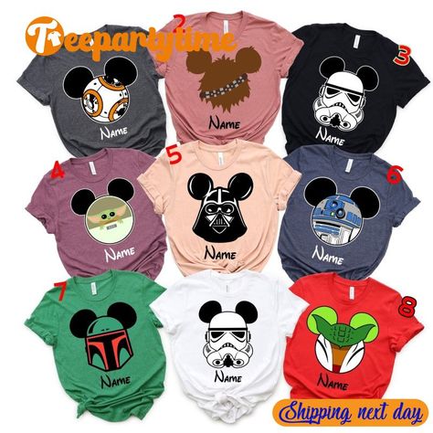 Family Disney Outfits, Family Disney Shirts Matching, Christmas Vacation Shirts, Family Disney Trip, Disney Trip Shirts, Movie Birthday, Disney Family Vacation, Star Wars Disney, Disneyland Shirts