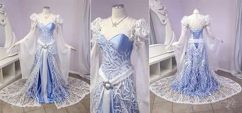 Snow Queen Costume, Firefly Path, Queen Costume, Winter Fairy, Fantasy Clothes, Dress Tutorials, Fantasy Dresses, Medieval Dress, Fantasy Gowns