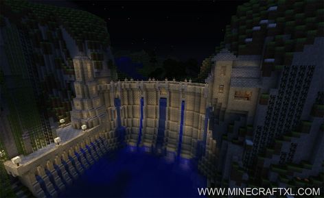 Minecraft Dam Ideas, Dam Minecraft, Minecraft Dam, Minecraft Maps Download, Water Dam, Minecraft 1, Minecraft Construction, Cool Minecraft, Minecraft Blueprints