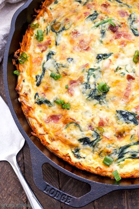 Bacon Egg Quiche, Bacon Cheese Quiche, Spinach And Cheese Quiche, Quiche With Sweet Potato Crust, Sweet Potato Crust Quiche, Sweet Potato Egg, Dubliner Cheese, Recipe Runner, Sweet Potato Crust