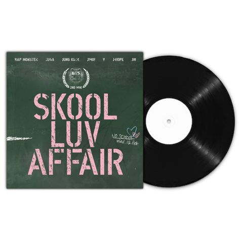 BTS Skool Luv Affair Vinyl Widget 💗 Vinyl Widget, Kpop Vinyl, Bts Skool Luv Affair, Skool Luv Affair, Uni Room, Bow Wallpaper, Iphone Home Screen Layout, Rap, Bts