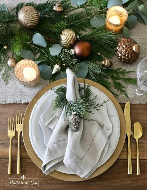 Rose gold table setting