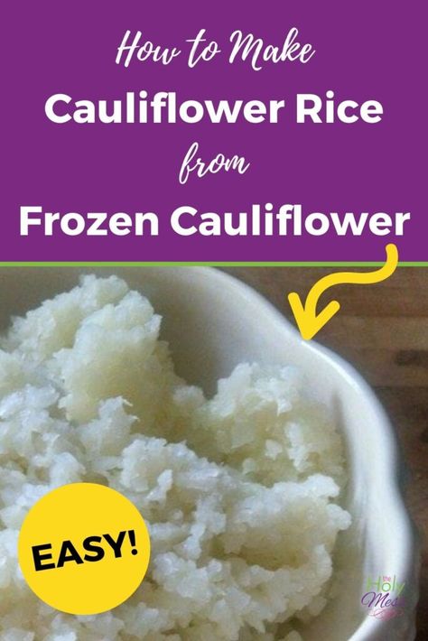 Cauliflower Rice From Frozen, Califlour Rice, Frozen Cauliflower Recipes, Making Cauliflower Rice, Make Cauliflower Rice, Cauliflower Recipes Healthy, Frozen Cauliflower, How To Make Cauliflower, Cauliflower Mashed Potatoes