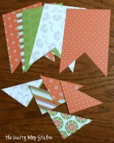 Fall Paper Banner Tutorial Paper Pennant, Banner Tutorial, Autumn Paper, Diy Banner, Banners Buntings, Paper Banners, Diy Birthday Decorations, Pennant Banners, Diy Holiday Decor