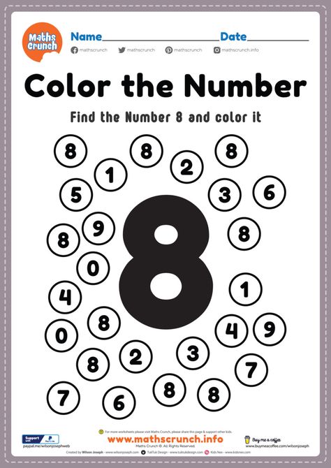 Number 8 Worksheets For Preschool Free Printable, Number 8 Math Activities Preschool, Number Eight Worksheet, Creative Worksheets For Kindergarten, Color The Numbers Worksheet, Number 8 Activities Kindergarten, Number 8 Worksheet Kindergarten, Number 8 Activity For Preschool, Number 8 Preschool Activities