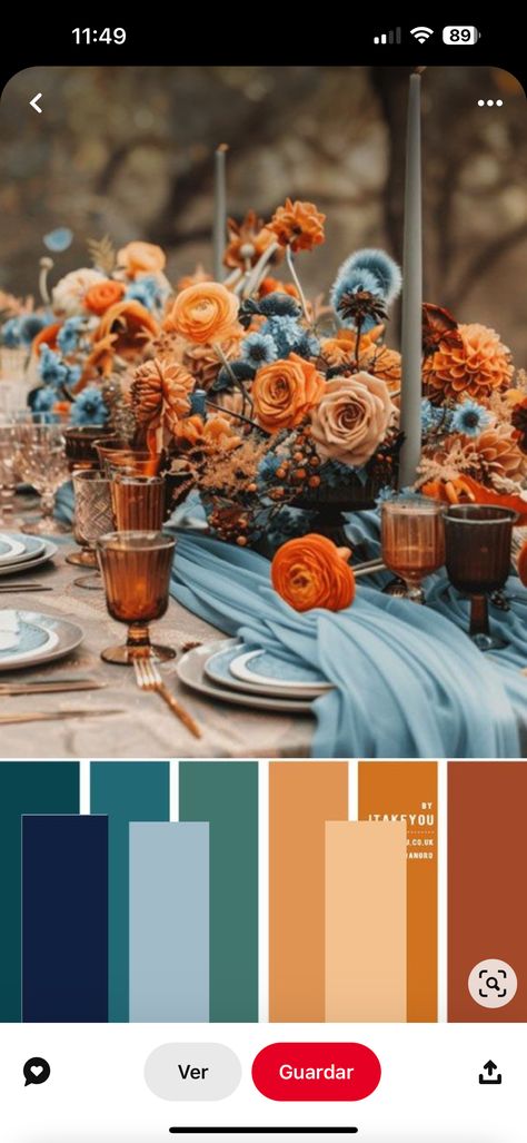 Light Yellow Weddings, August Wedding Colors, Brown Wedding Themes, Orange Wedding Colors, Rusting Wedding, Rustic Sunflower Wedding, Wedding Color Pallet, Fall Wedding Color Palette, Burnt Orange Weddings