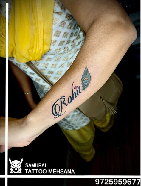 Rohit Name Tattoo Design, Rohit Name Tattoo, Rohit Name, Name Tattoo On Hand, Name Tattoo Design, Tattoo Design Name, Name Symbols, Peacock Feather Tattoo, Boy Wallpaper