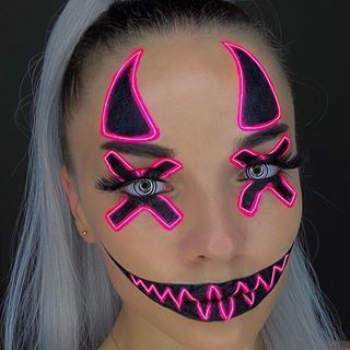 Make Up Ideas Creative, Simple Halloween Makeup Ideas, Halloween Makeup Terror, Girl Halloween Makeup, Teknik Makeup, Halloween Makeup Witch, Halloween Makeup Clown, Halloweenský Makeup, Holloween Makeup