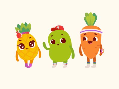 Juicy Bean by Alexa Erkaeva | Dribbble | Dribbble Food Character Illustration, Bean Character Design, Bean Illustration, Bean Character, Vegetable Illustration, Character Mascot, Simple Character, Geometric Shapes Art, Design Brand Identity