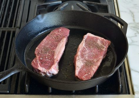 How To Cook Steak On The Stovetop - Once Upon a Chef Steak On The Stovetop, Stove Top Steak, New York Strip Steak, Strip Steak Recipe, Cook Steak, Once Upon A Chef, Pan Seared Steak, New York Strip, Ny Strip Steak