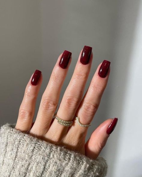 Burgundy Nail Designs, Kutek Disney, Dark Red Nails, Wine Nails, Milky Nails, September Nails, Winter Nails Acrylic, Nagel Tips, Smink Inspiration