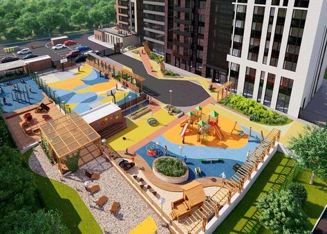 City Parks Design, University Interior Design, Outdoor Kids Play Area, Playgrounds Architecture, Japanese Home Design, Paving Design, Park Design, Interior Design Games, Architecture Background