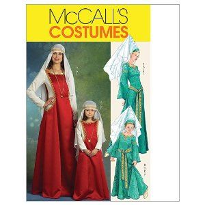 McCall's Patterns M5499 Misses'/Children's/ Girls' Medieval Costumes Girls Medieval Costume, Medieval Dress Princess, Medieval Costumes, Medieval Princess, Princess Hat, Medieval Gown, Miss Girl, Costume Sewing Patterns, Lady In Waiting