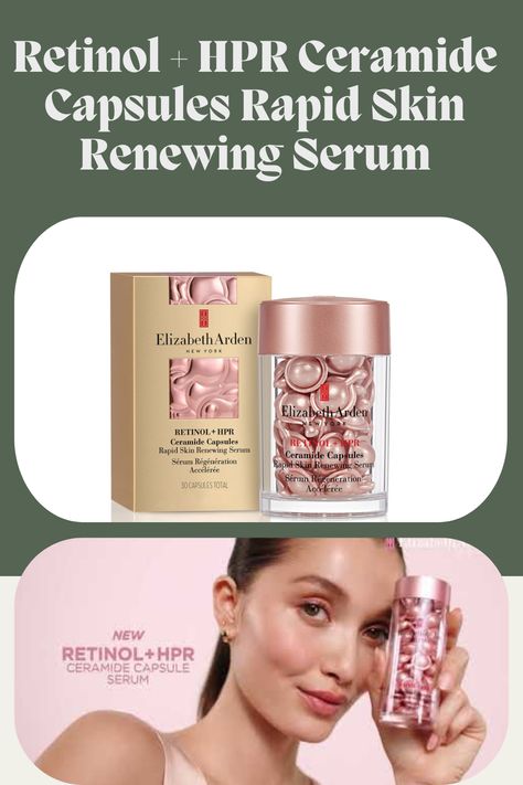 Retinol + HPR Ceramide Capsules Rapid Skin Renewing Serum visibly reduces wrinkles in 7 days1 without irritation2 and leaves skin with improved texture and tone. Gentle formula can be used day and night and is 10X more potent than pure retinol3 for fast results. Ceramide Serum, Serum Capsules, Ceramide Capsules, Formula Cans, Fast Results, Day Night, Reduce Wrinkles, Day And Night, Retinol