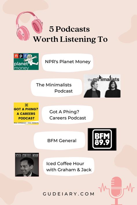 Here's a list of my Top 5 Podcasts ! From economics, money to minimalism, I guarantee you will be entertained. Read the blog to know more. #podcasts Learn Economics, Top Podcasts, Dream Future, One Love, My Dog, Economics, Podcast, Career, Walking