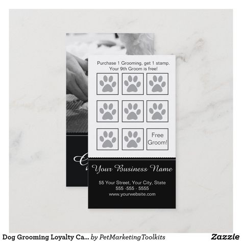 Dog Grooming Loyalty Card, Dog Grooming Business Cards, Grooming Business, Dog Grooming Shop, Dog Spa, Grooming Shop, Loyalty Cards, Dog Grooming Business, Grooming Salon