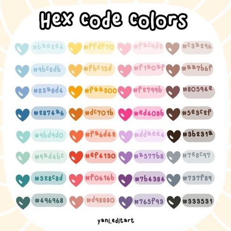 Color Coding Notes, Pantone Colour Palettes, Hex Color Palette, Color Palette Challenge, Hex Codes, Hex Color Codes, Notes Inspiration, Pastel Colour Palette, Color Palette Design